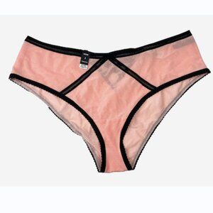 Torrid Pink Black Mesh Hipster Panties 2X NWT HTF
